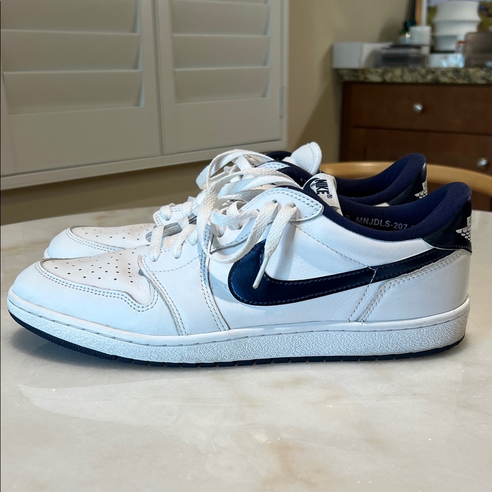 Nike Jordan 1 Retro Low 85 Metallic Navy Blue - Picture 5 of 11